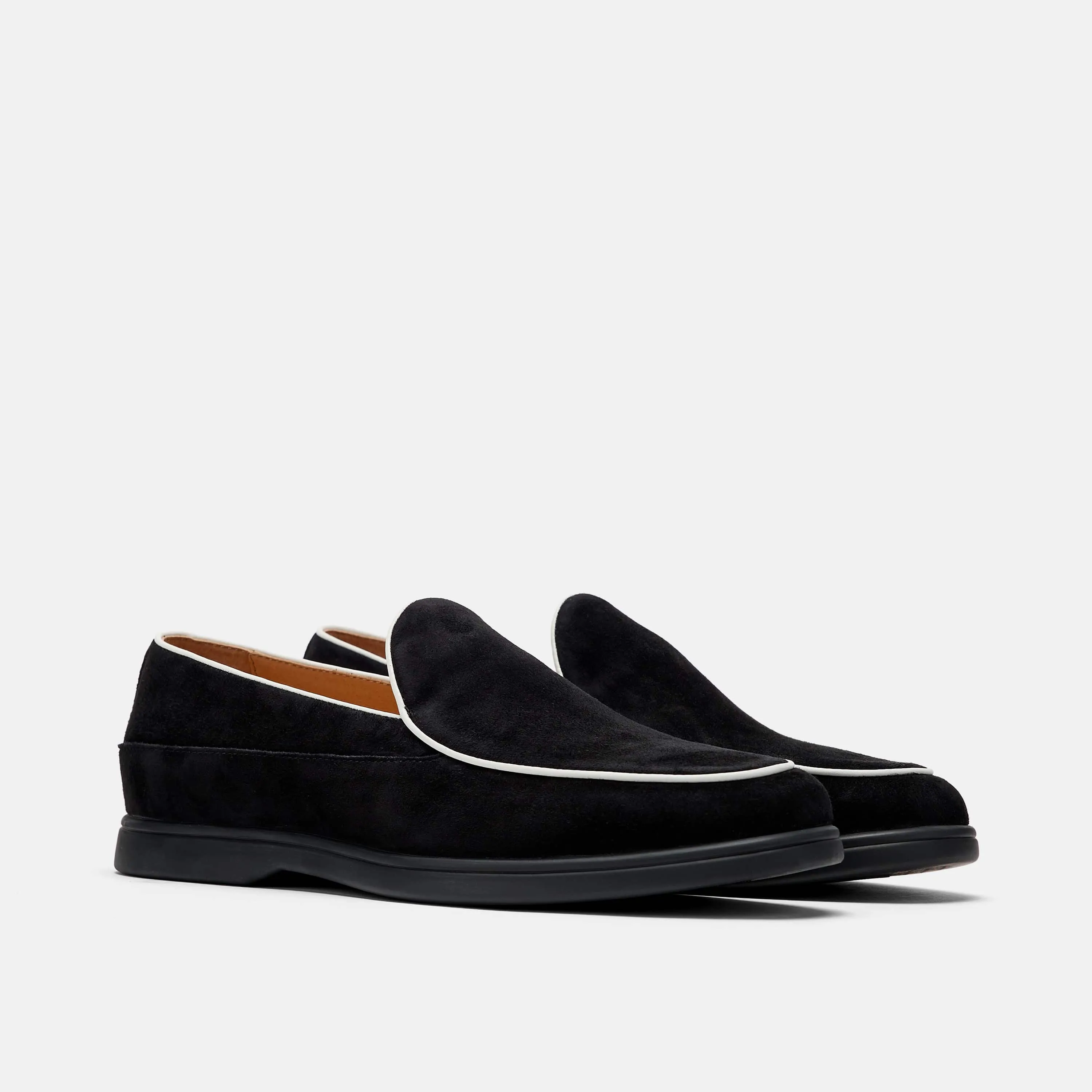 Alessandro Black Suede Venetian Loafers