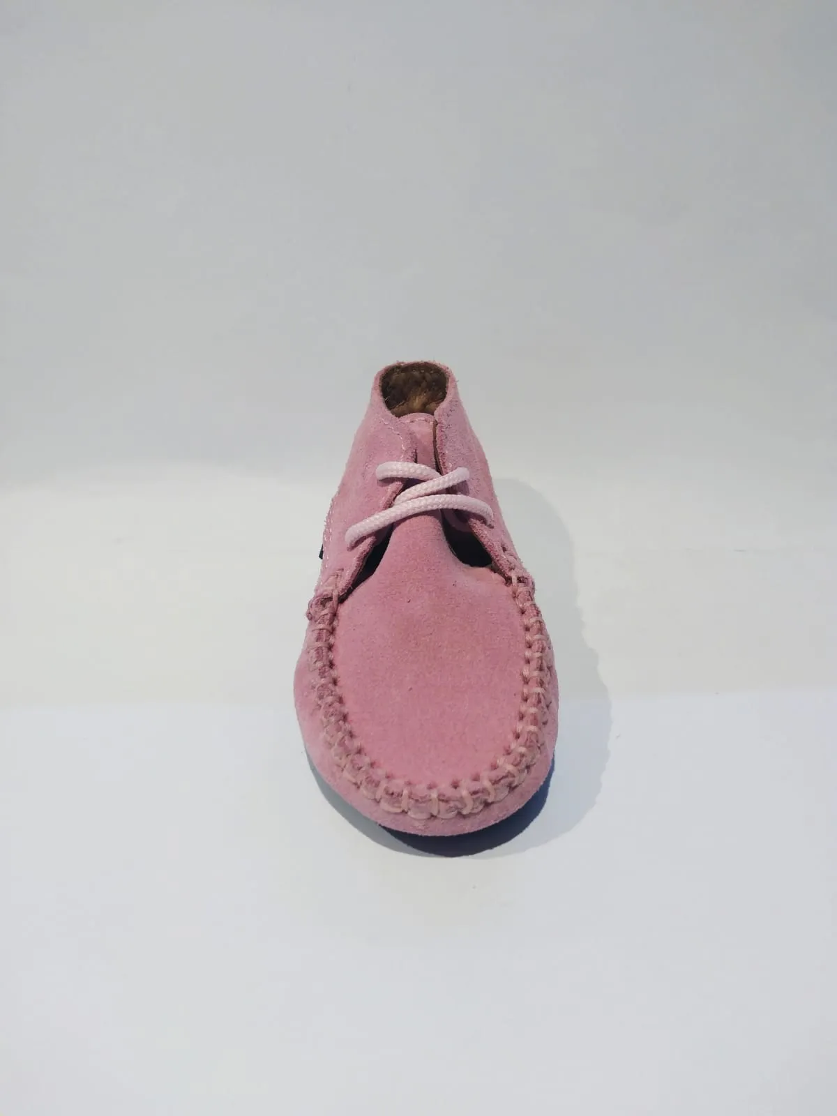 Altanta Mocassin Baby Pink Suede Leather Booties