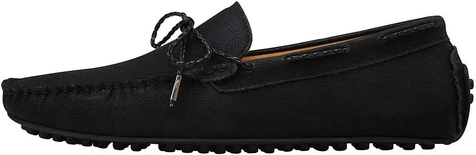 ANUFER Mens Faux Leather Stylish Moccasin Slippers Penny Loafers