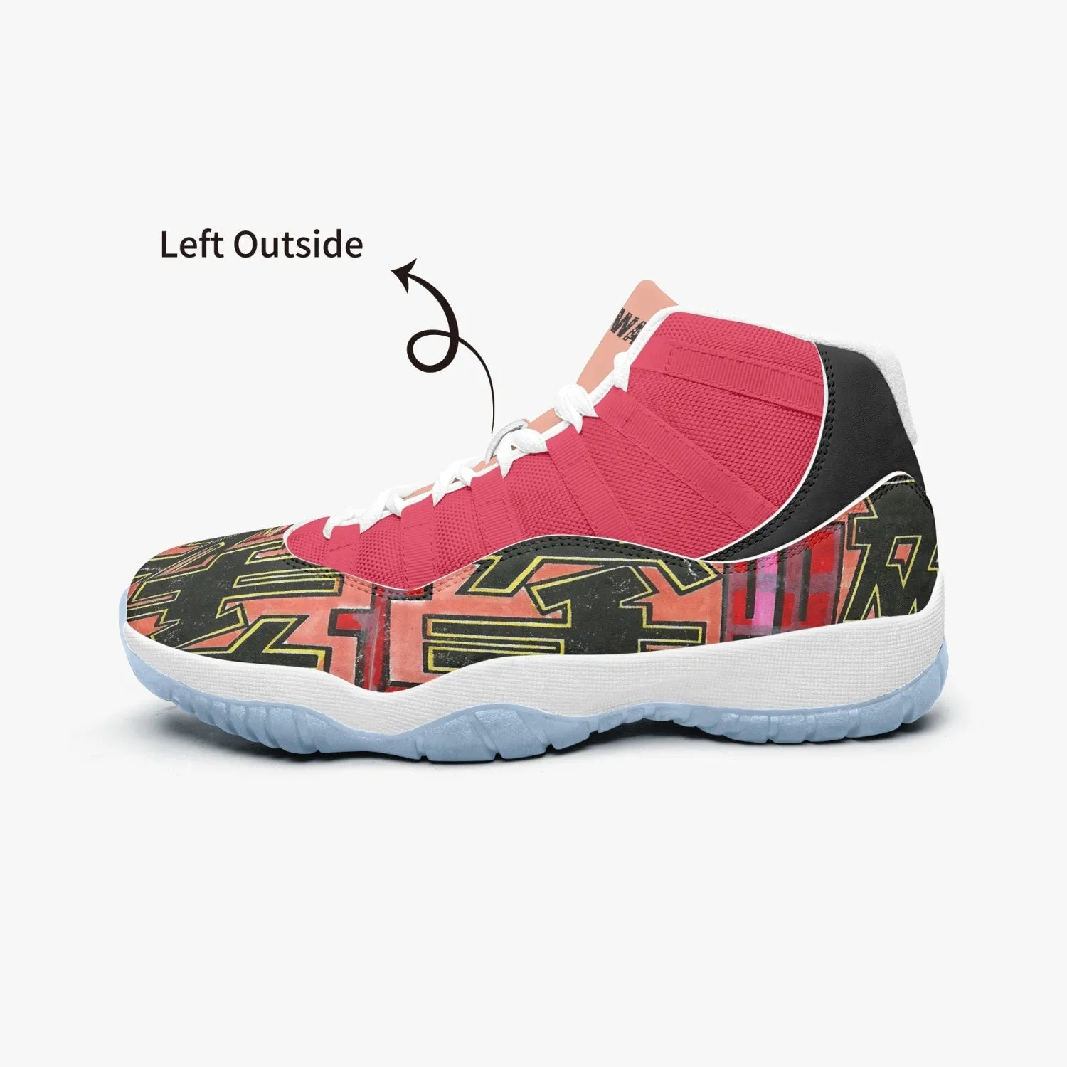 Basketball Sneakers -Blue Sole & Red