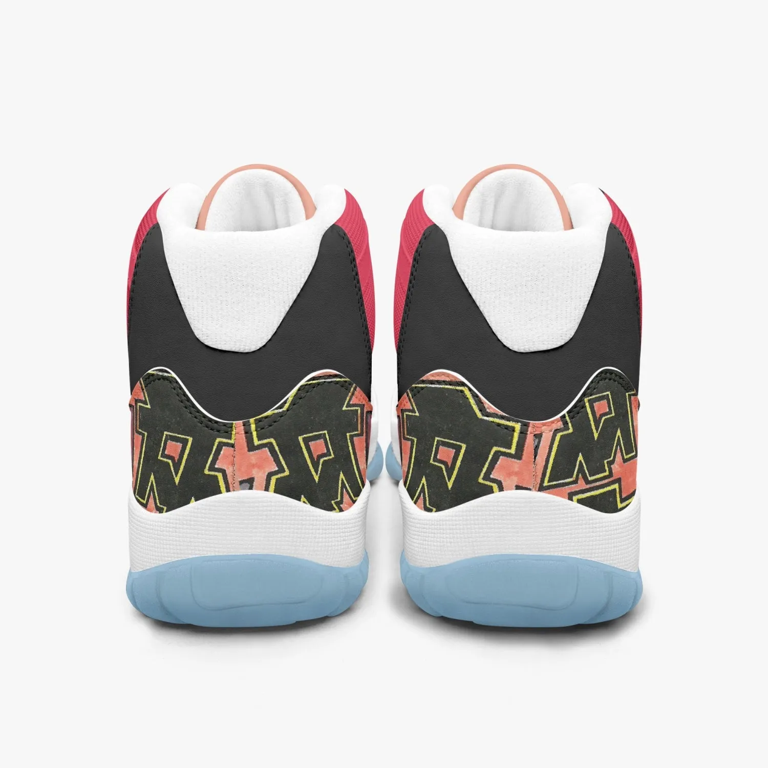 Basketball Sneakers -Blue Sole & Red