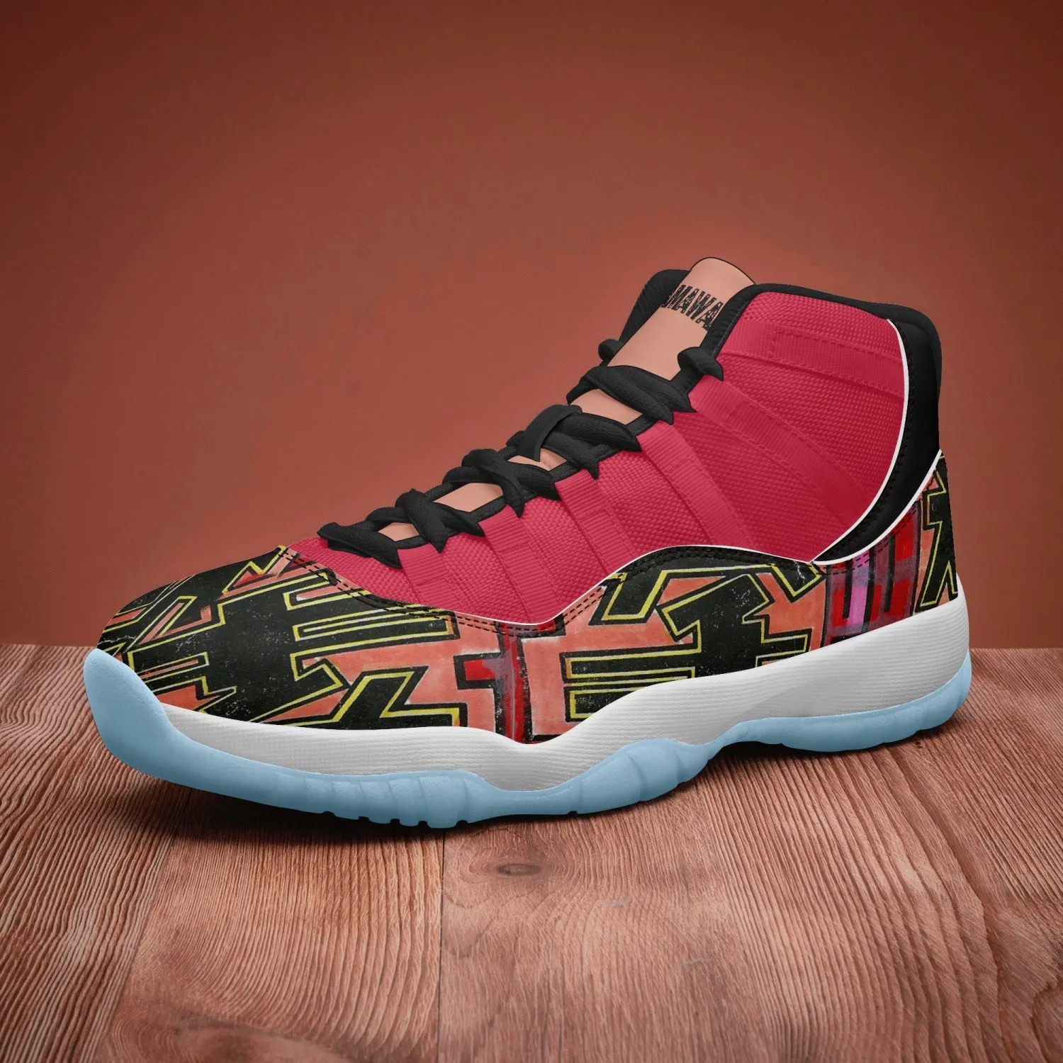 Basketball Sneakers -Blue Sole & Red
