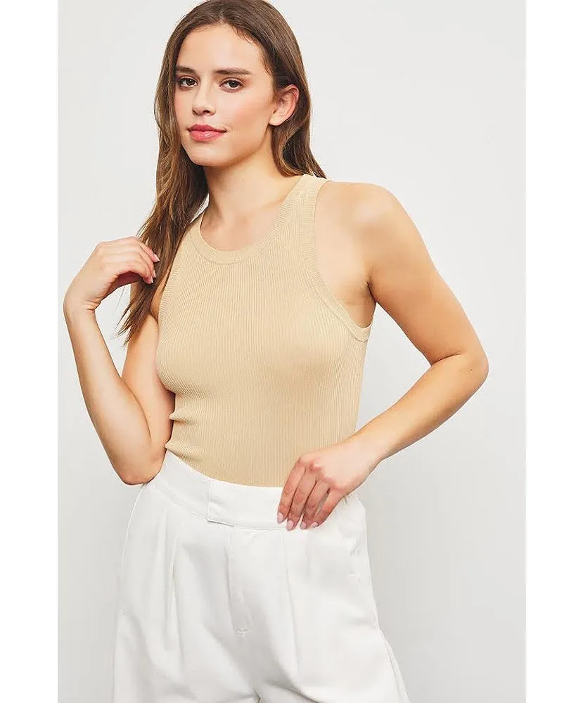 Bre Basic Ribbed Knit Tank