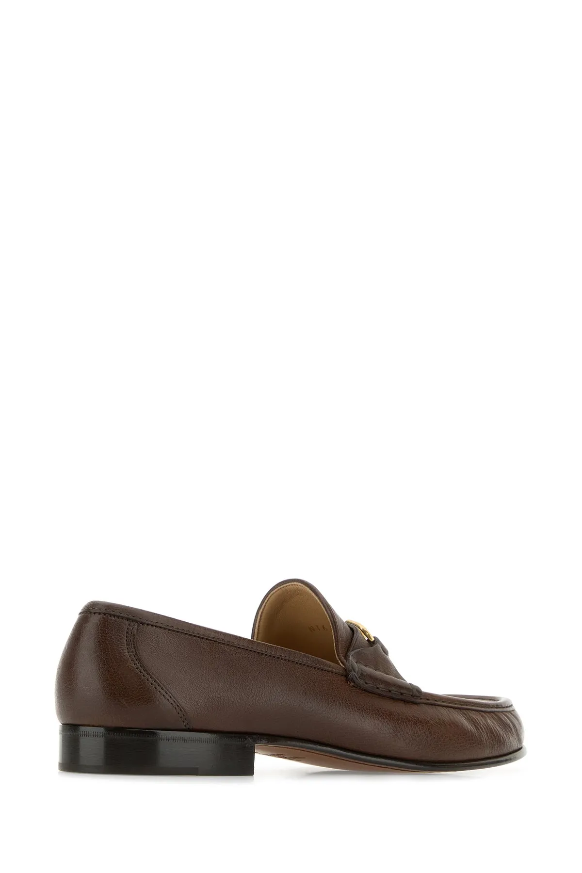 Brown leather VLogo loafers