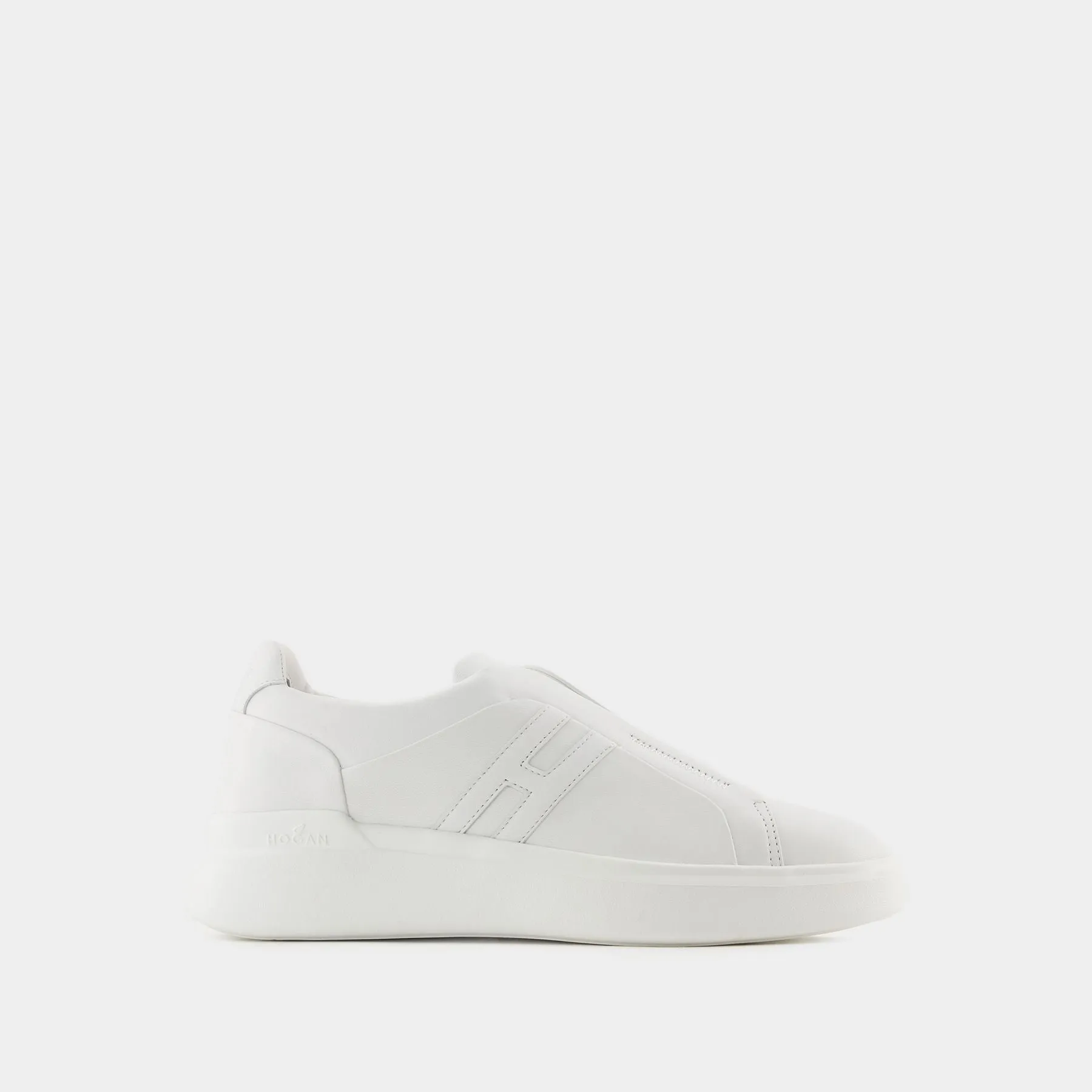 Hogan H580 Slip-On Sneakers in Black and White Leather