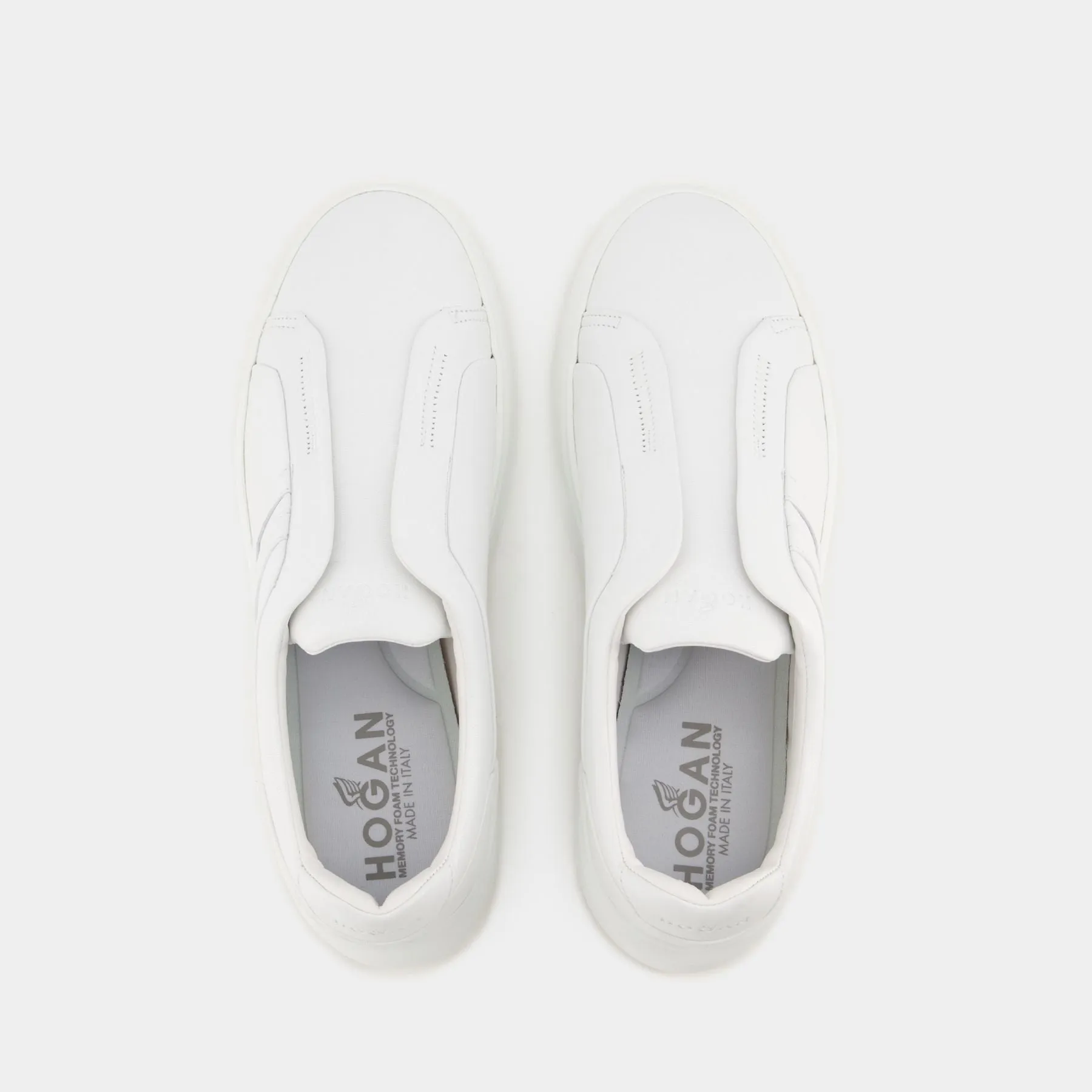 Hogan H580 Slip-On Sneakers in Black and White Leather