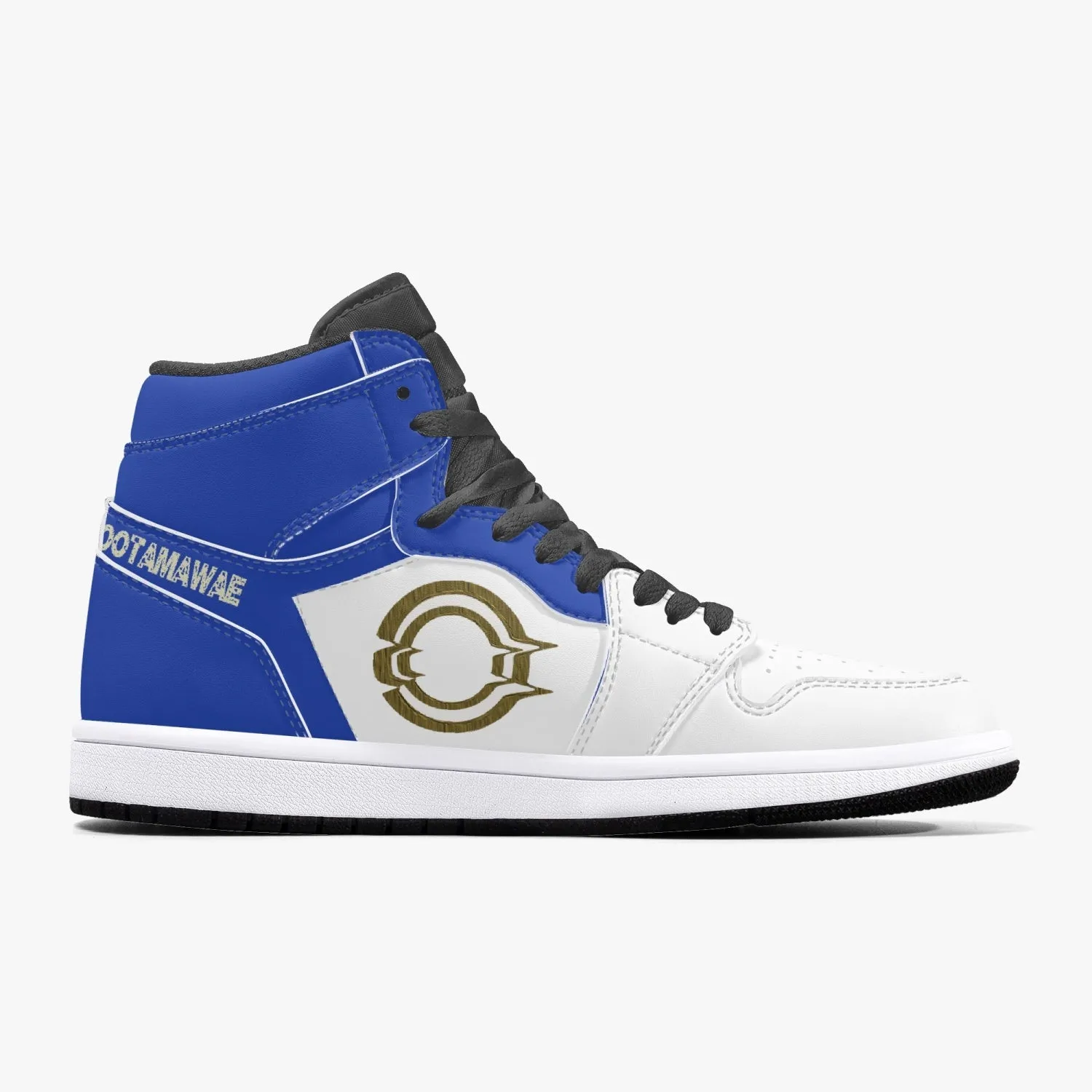 High-Top Leather Sneakers - Blue