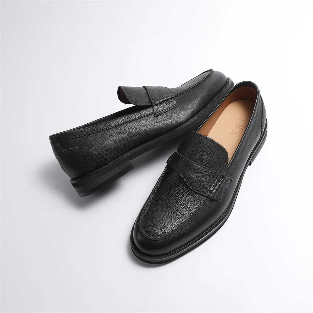 Loafers for Men - Genuine Leather Penny Loafers with Coin Slot | Classic Slip-On Dress Shoes for Business & Casual