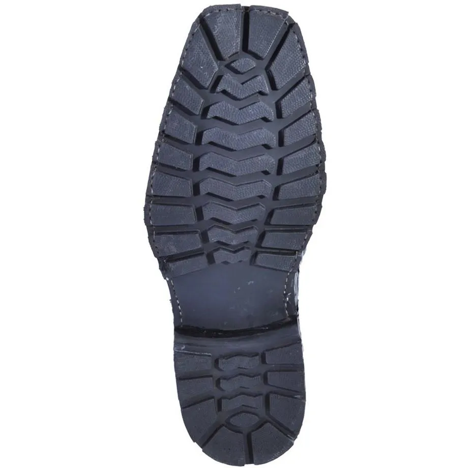 Los Altos Boots Mens #55T0110 Biker Boot | Genuine Caiman Tail Leather Boots | Color Navy Blue