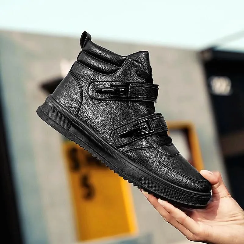 Luxury High Top Leather Sneakers - 3 Colors