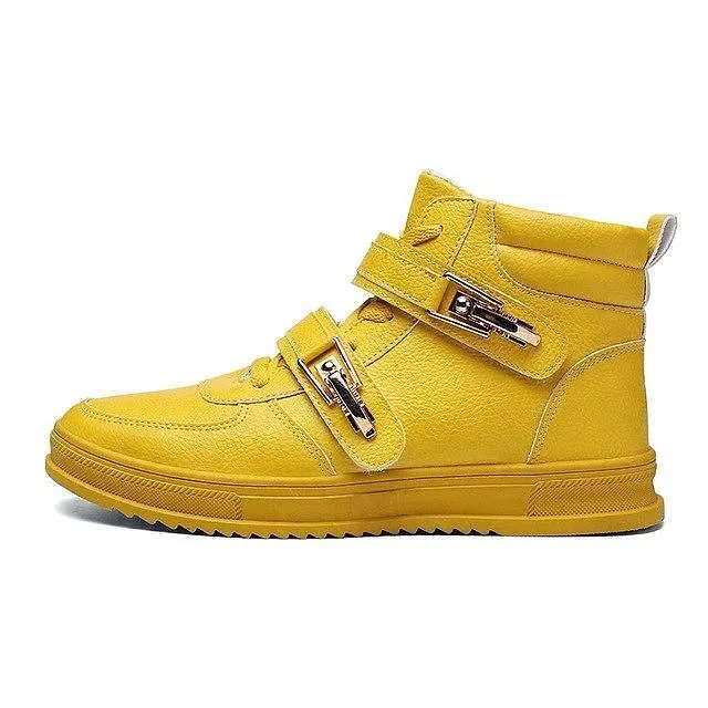 Luxury High Top Leather Sneakers - 3 Colors