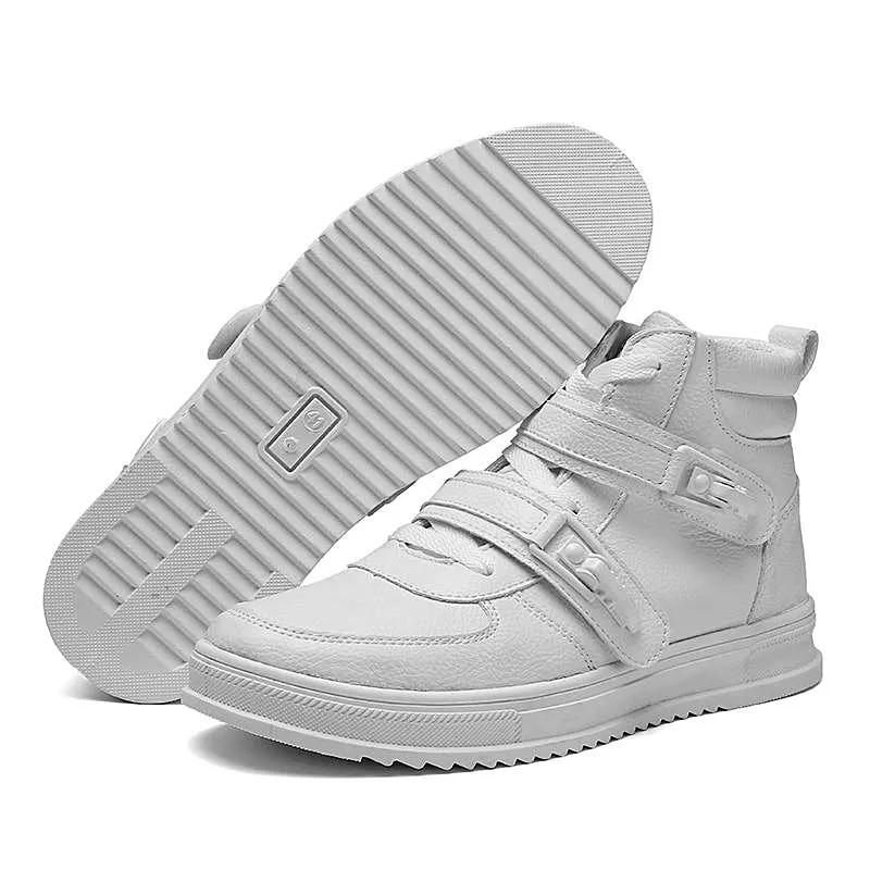 Luxury High Top Leather Sneakers - 3 Colors