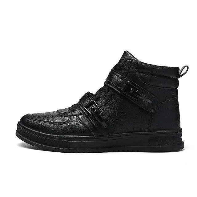 Luxury High Top Leather Sneakers - 3 Colors