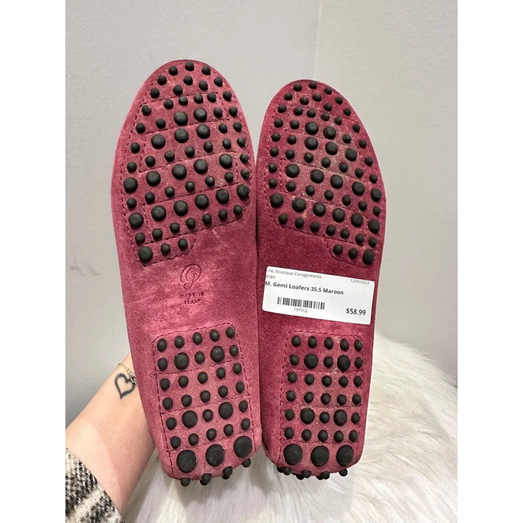 M. Gemi Suede Loafers - Size 35.5
