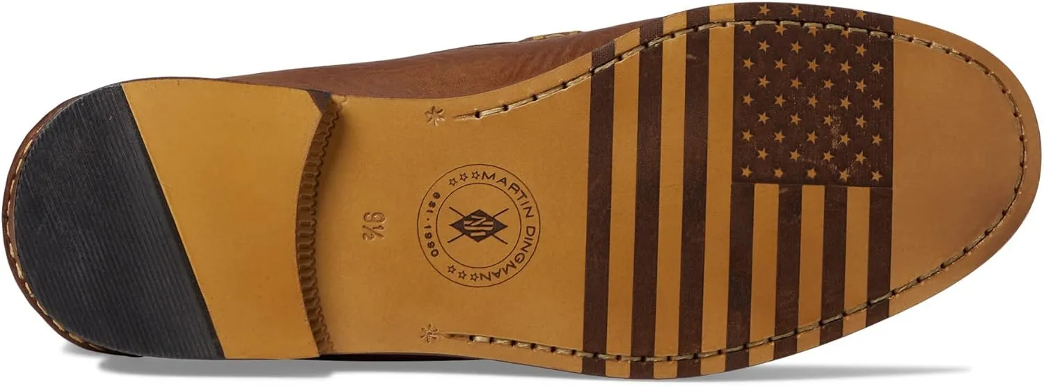 Martin Dingman All American Penny Slip-on Shoes for Men  Leather Construction  Moc Toe Silhouette