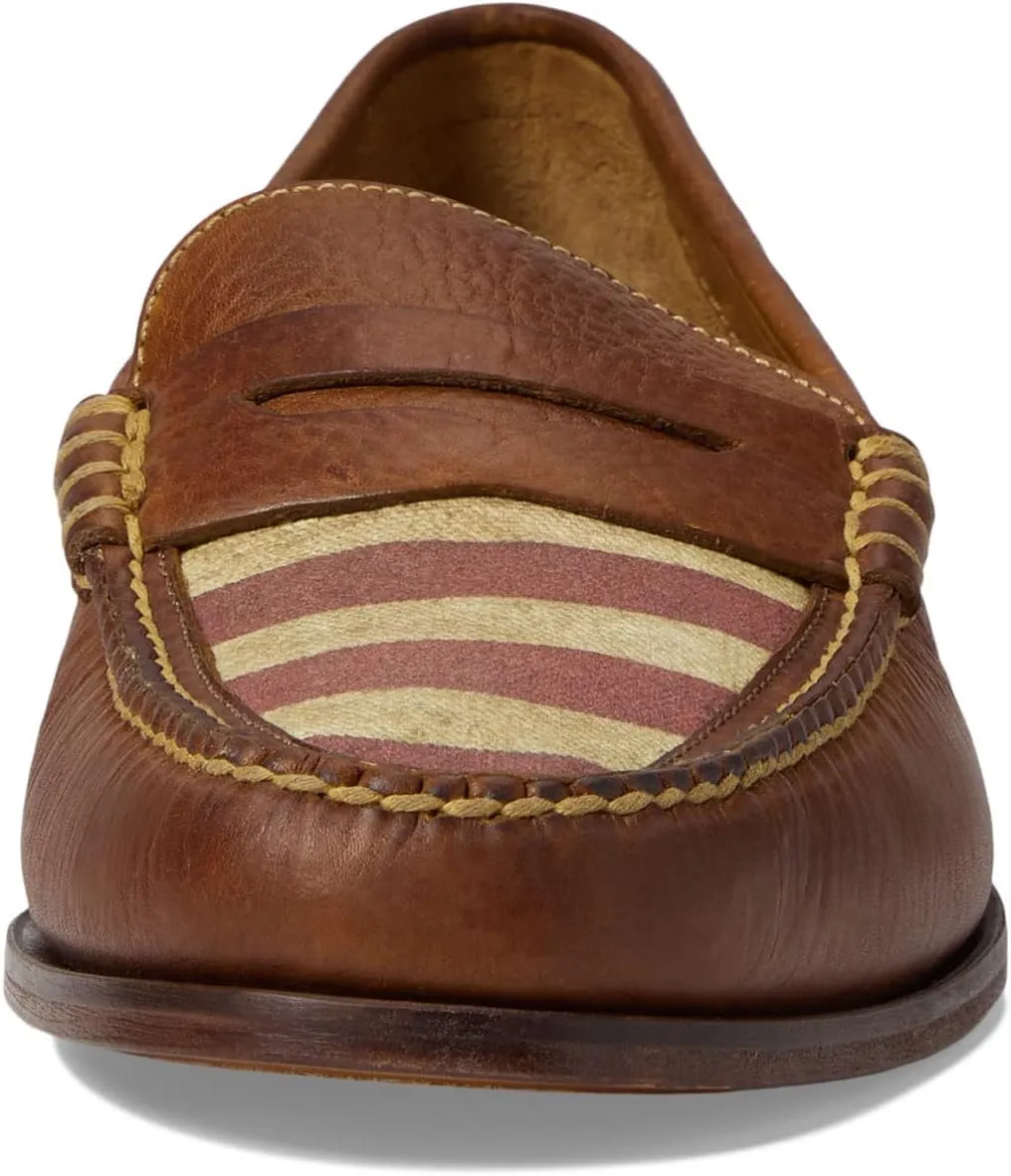 Martin Dingman All American Penny Slip-on Shoes for Men  Leather Construction  Moc Toe Silhouette