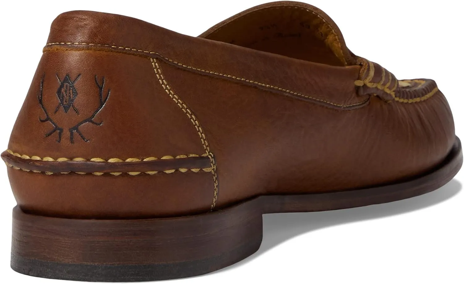 Martin Dingman All American Penny Slip-on Shoes for Men  Leather Construction  Moc Toe Silhouette
