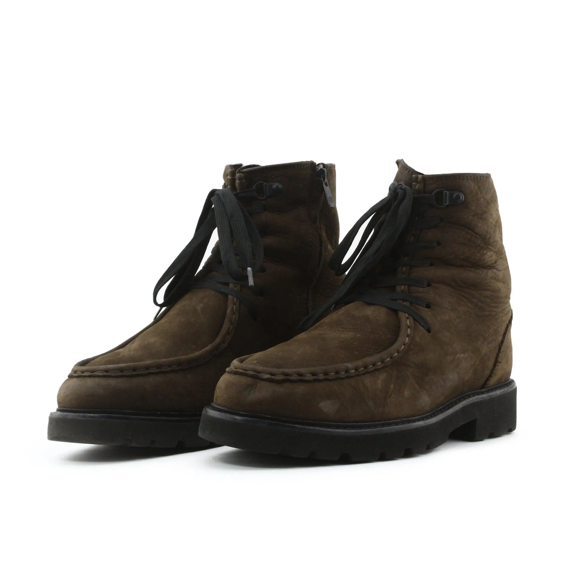 Massimo Dutti Zipper Combat Boots | Suede