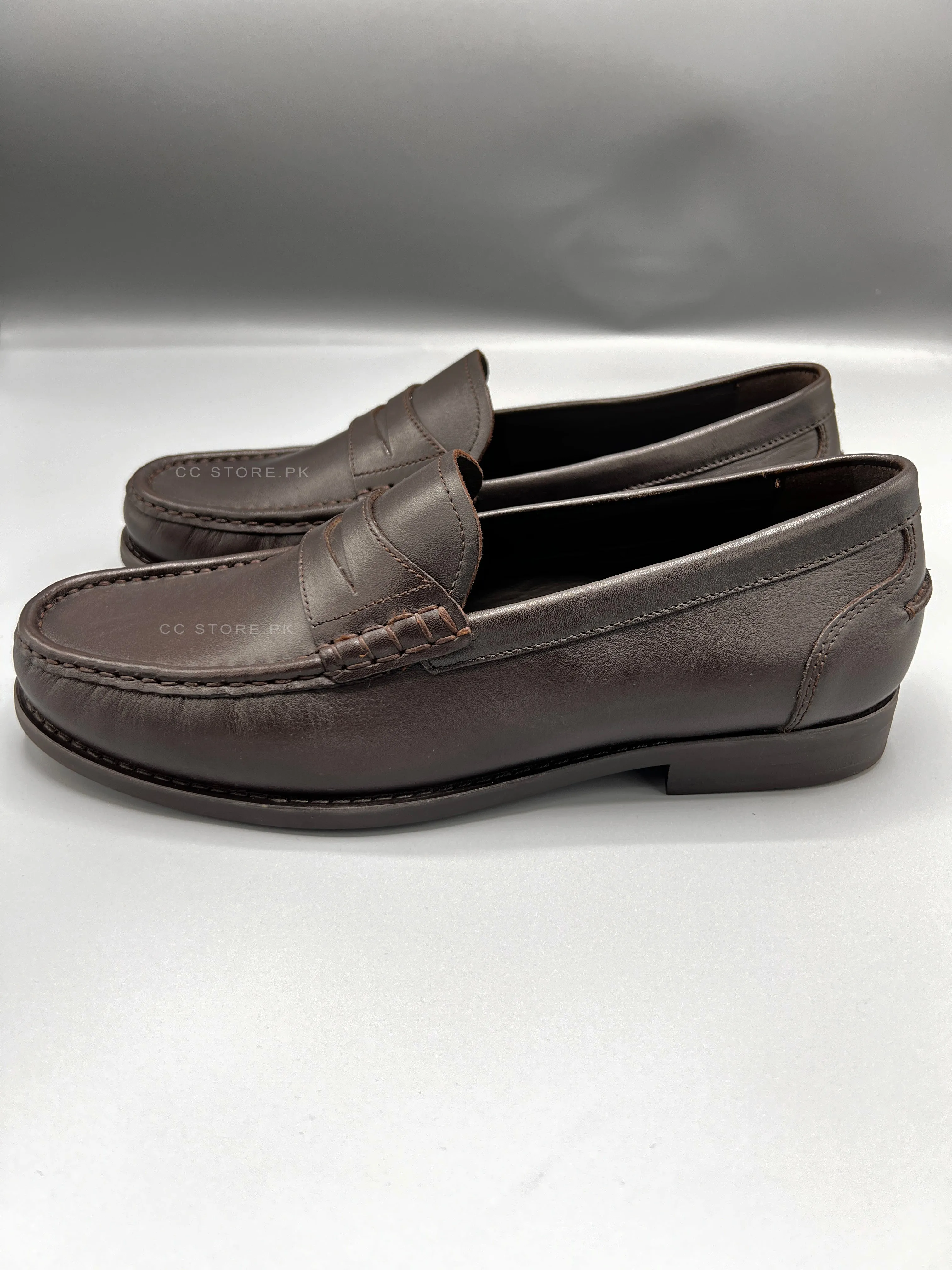 MD Penny Napa Leather Brown Loafers