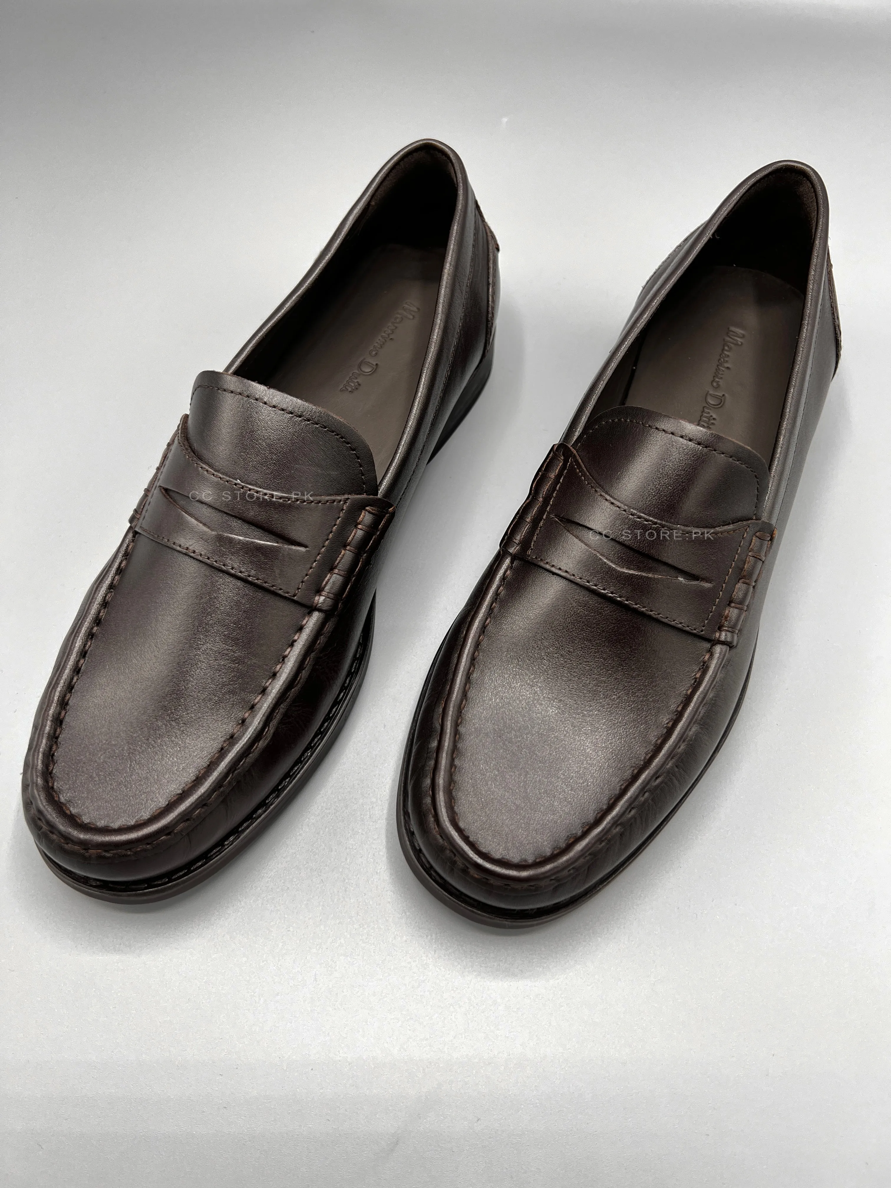 MD Penny Napa Leather Brown Loafers