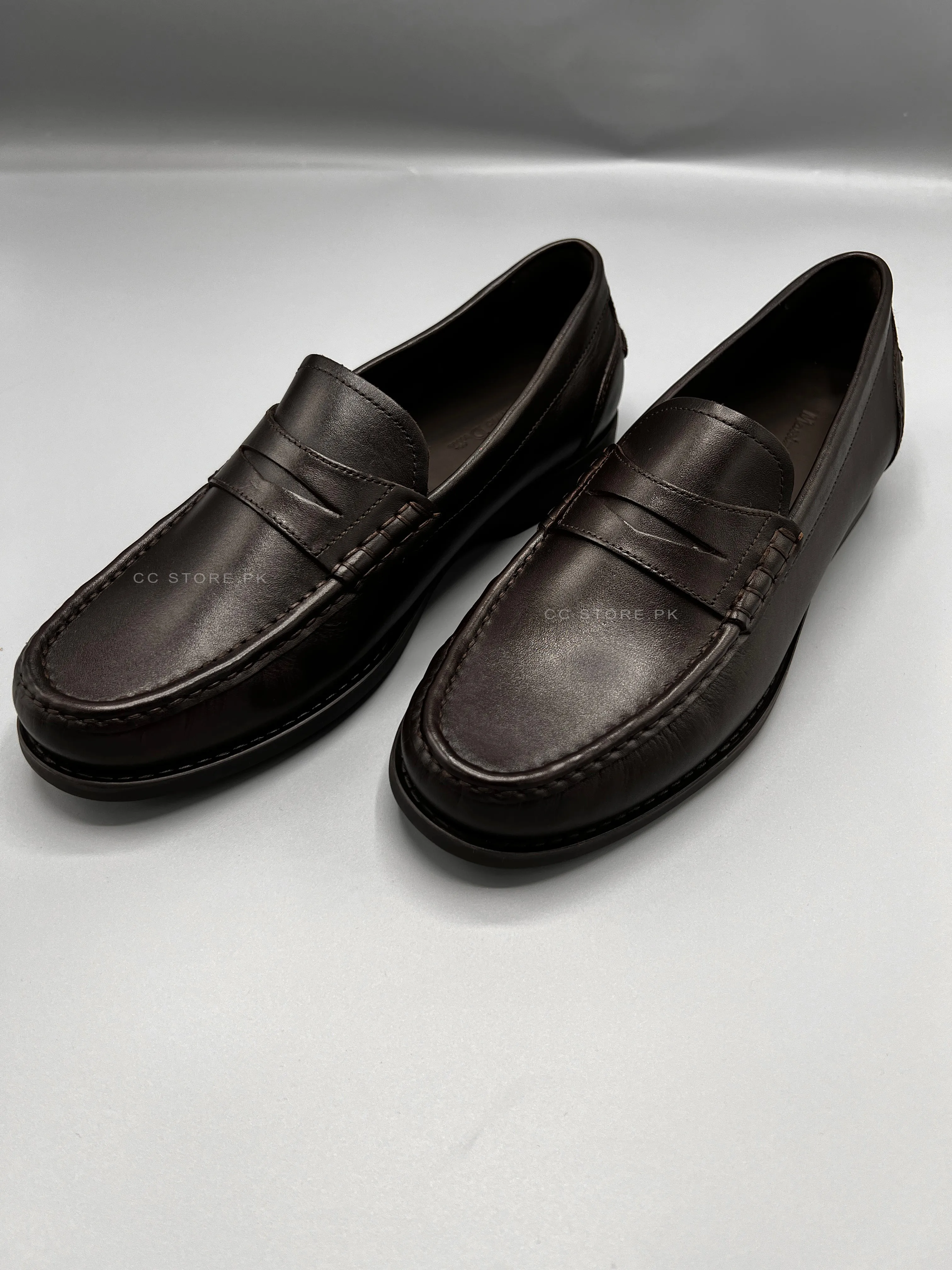 MD Penny Napa Leather Brown Loafers