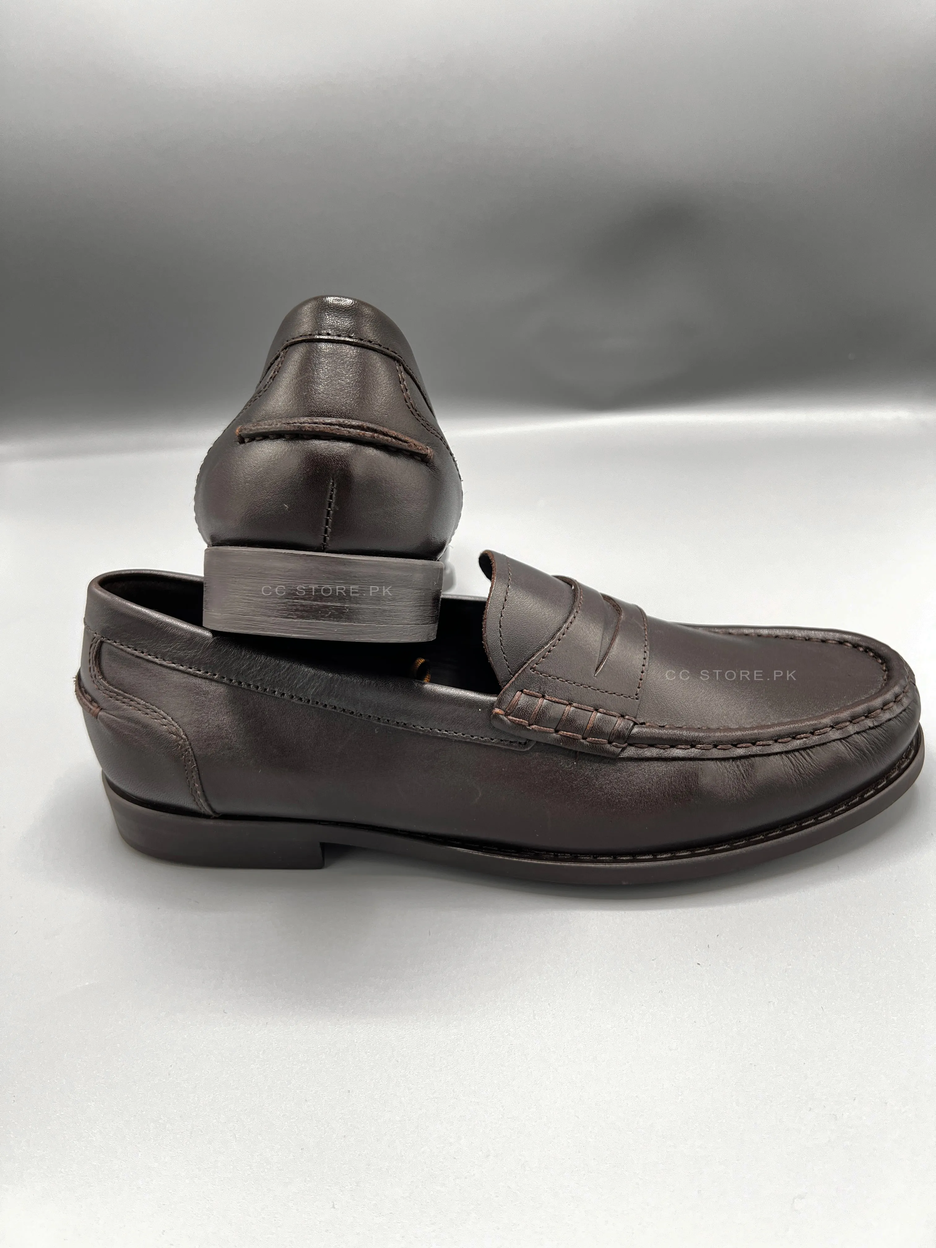 MD Penny Napa Leather Brown Loafers