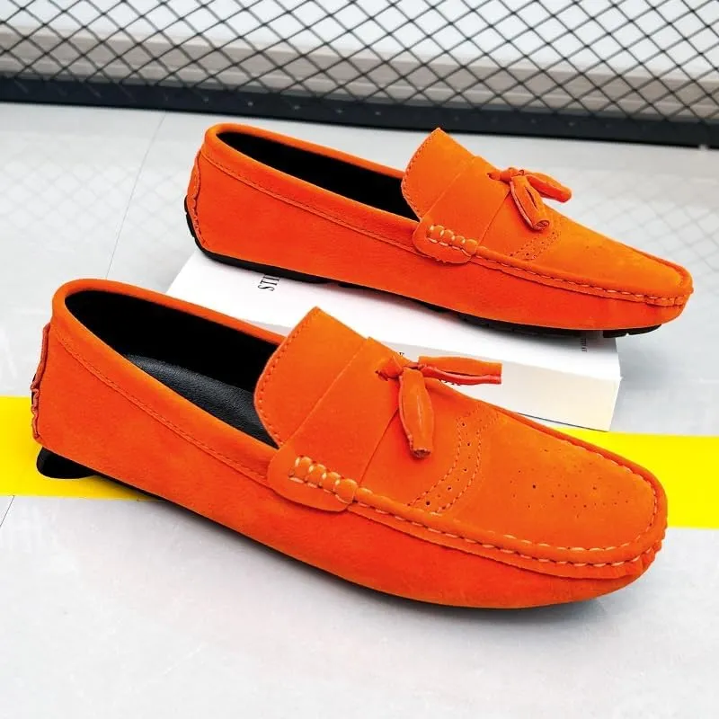 Mens Loafers Penny Loafers with Tassel Suede Vamp Comfortable Resistant Lightweight Party Slip On