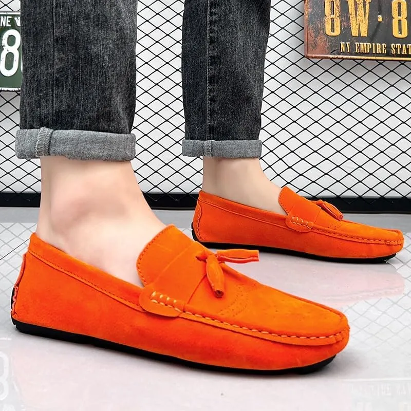 Mens Loafers Penny Loafers with Tassel Suede Vamp Comfortable Resistant Lightweight Party Slip On