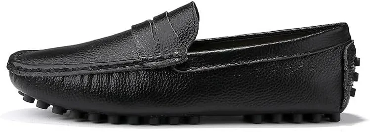Men's Loafers Round Toe Faux Leather Penny Driving Loafers Resistant Lightweight Comfortable Outdoor Fashion Slip On