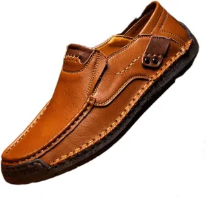 Men's Loafers Slip-On Casual Leather Dress Shoes Lightweight Comfortable Driving Walking Shoes