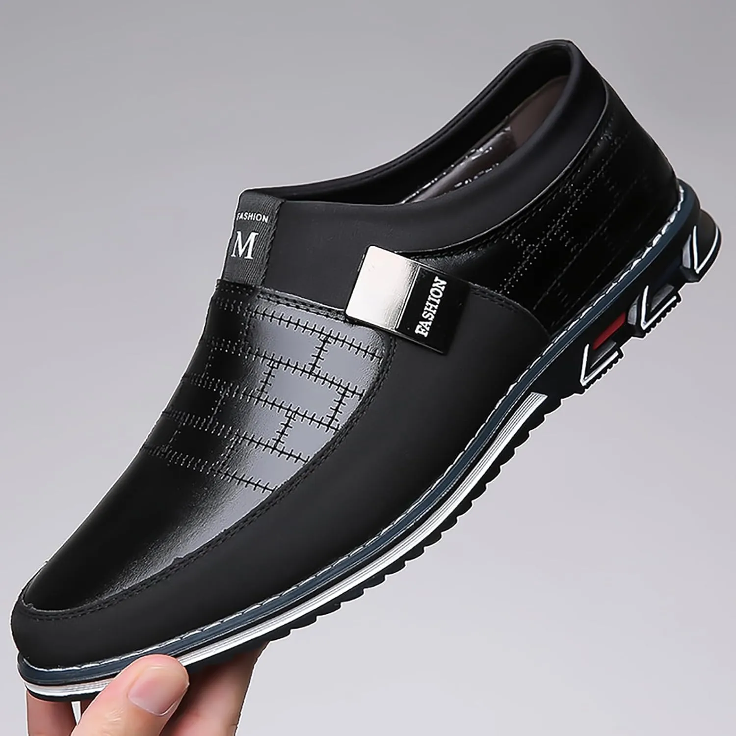 Men's Oxford Shoes Classic Leather Loafers with Business Casual Style Anti-Slip and wear-Resistant Design