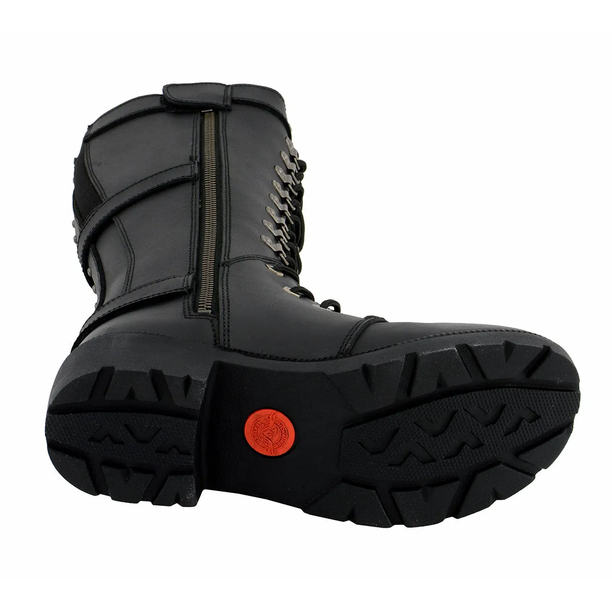 Milwaukee Leather MBL9380 Women's Black 'Jane' 15-inch Leather Combat
