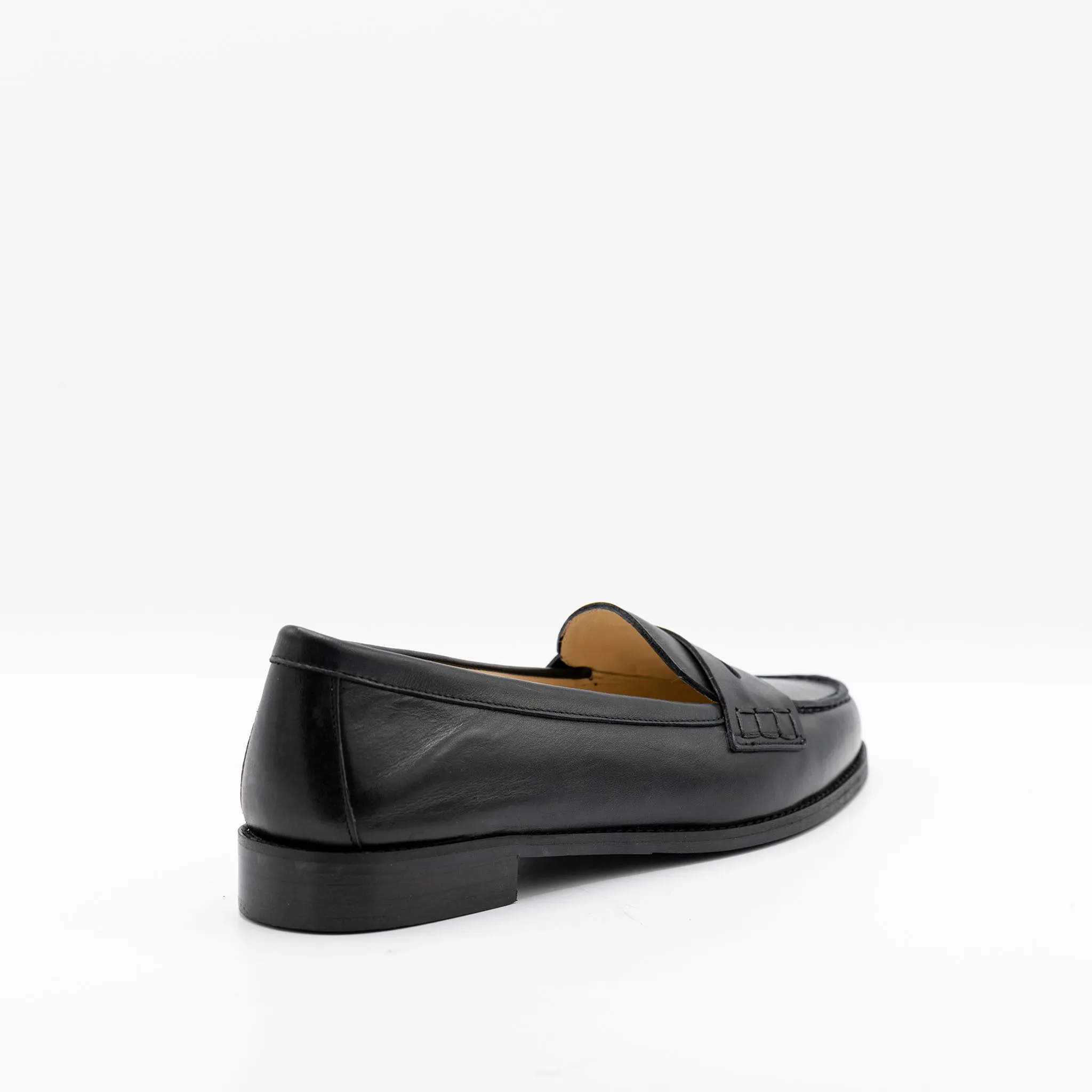 Mini Penny loafers in black leather