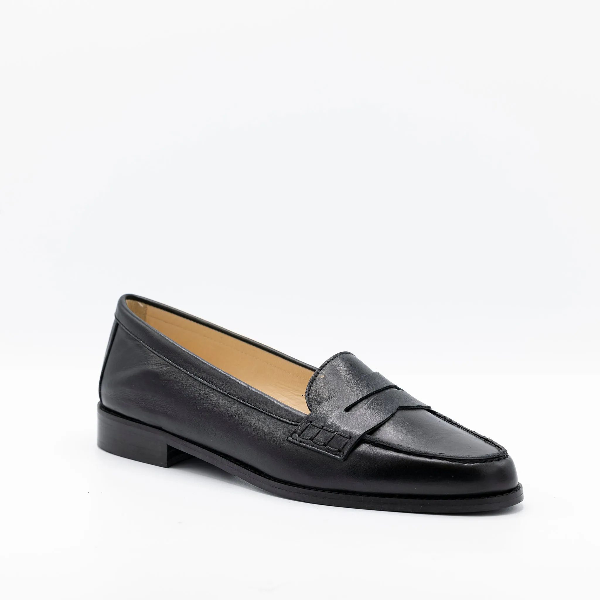 Mini Penny loafers in black leather