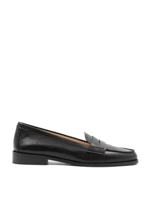 Mini Penny loafers in black leather