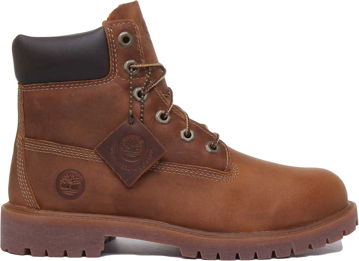 Timberland 80904 Waterproof 6 Inch Boot In Rust For Youth