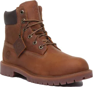 Timberland 80904 Waterproof 6 Inch Boot In Rust For Youth