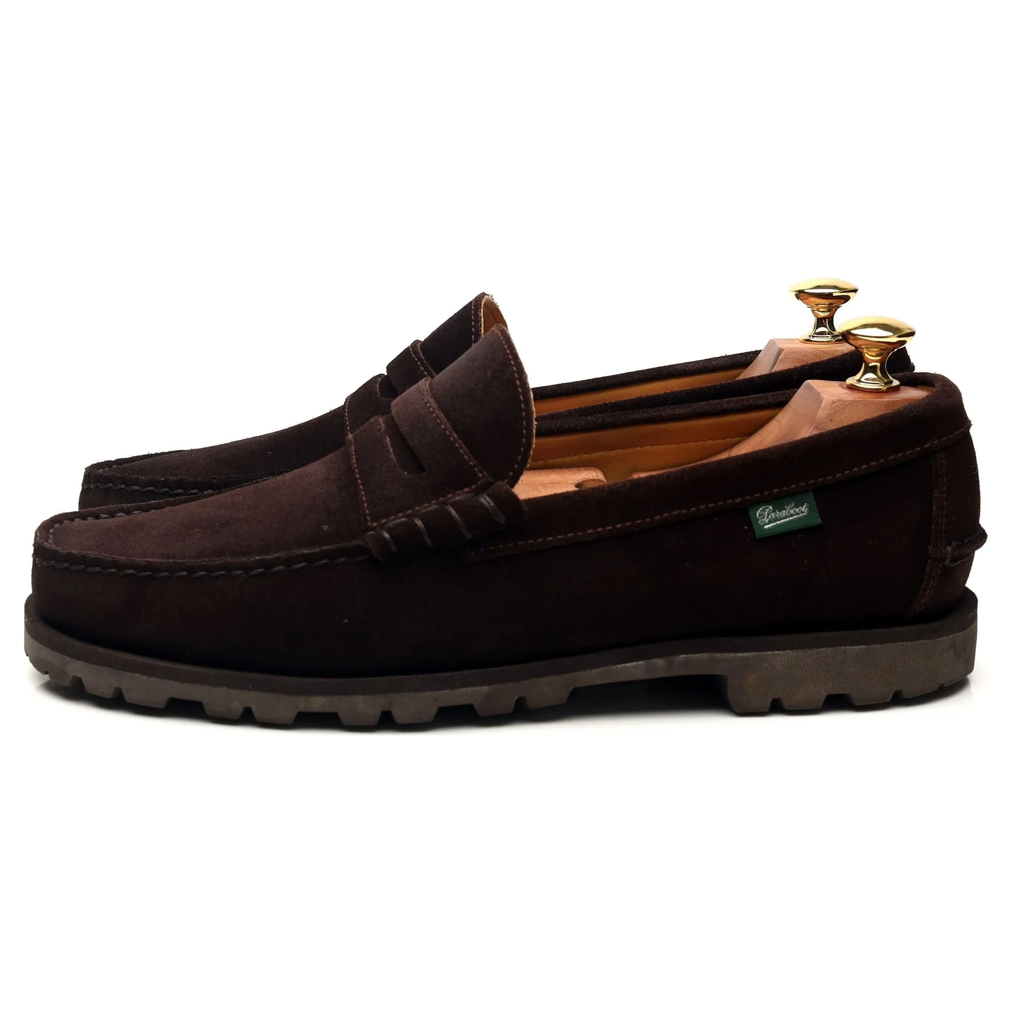 United Arrows 'Coraux' Dark Brown Suede Loafers UK 8.5