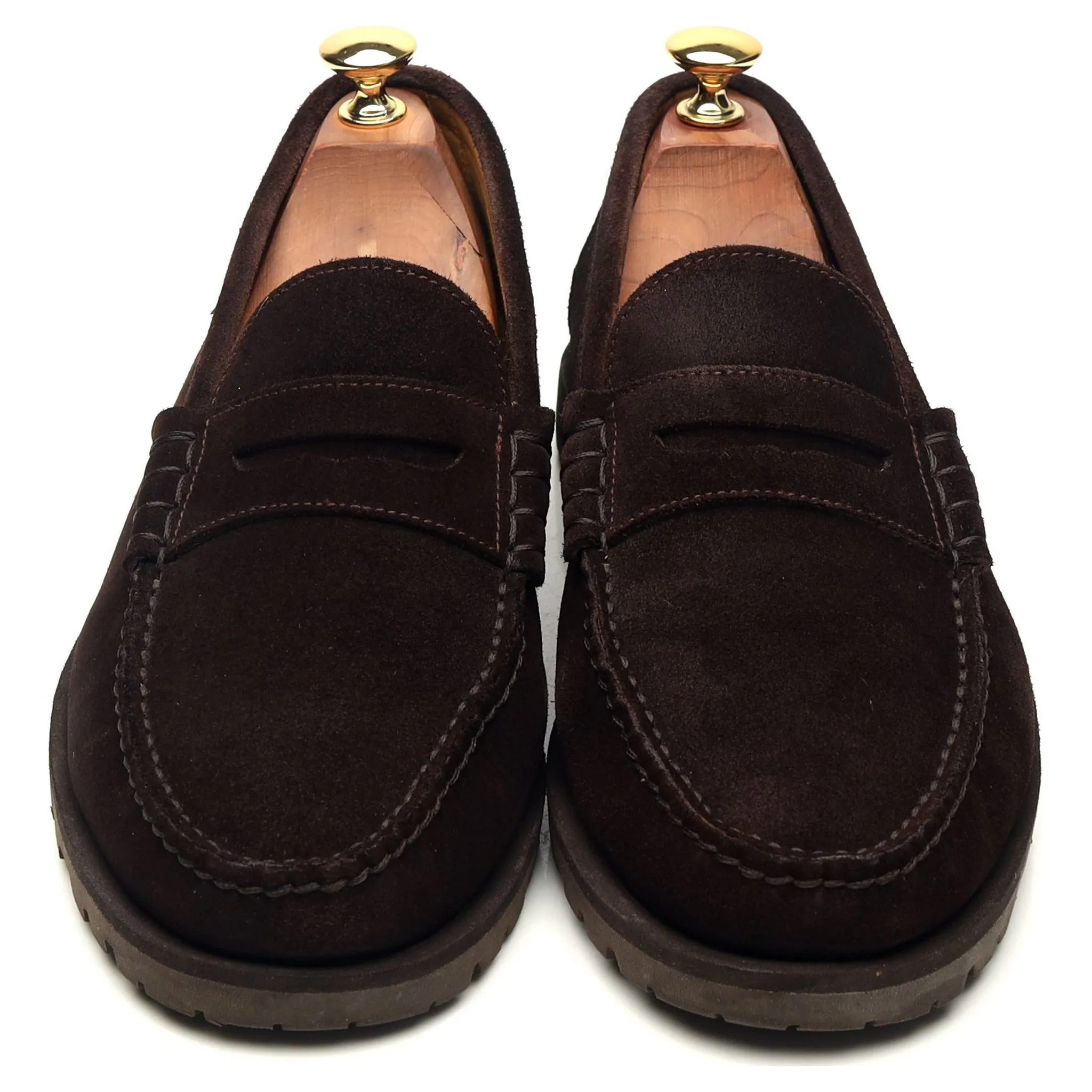 United Arrows 'Coraux' Dark Brown Suede Loafers UK 8.5