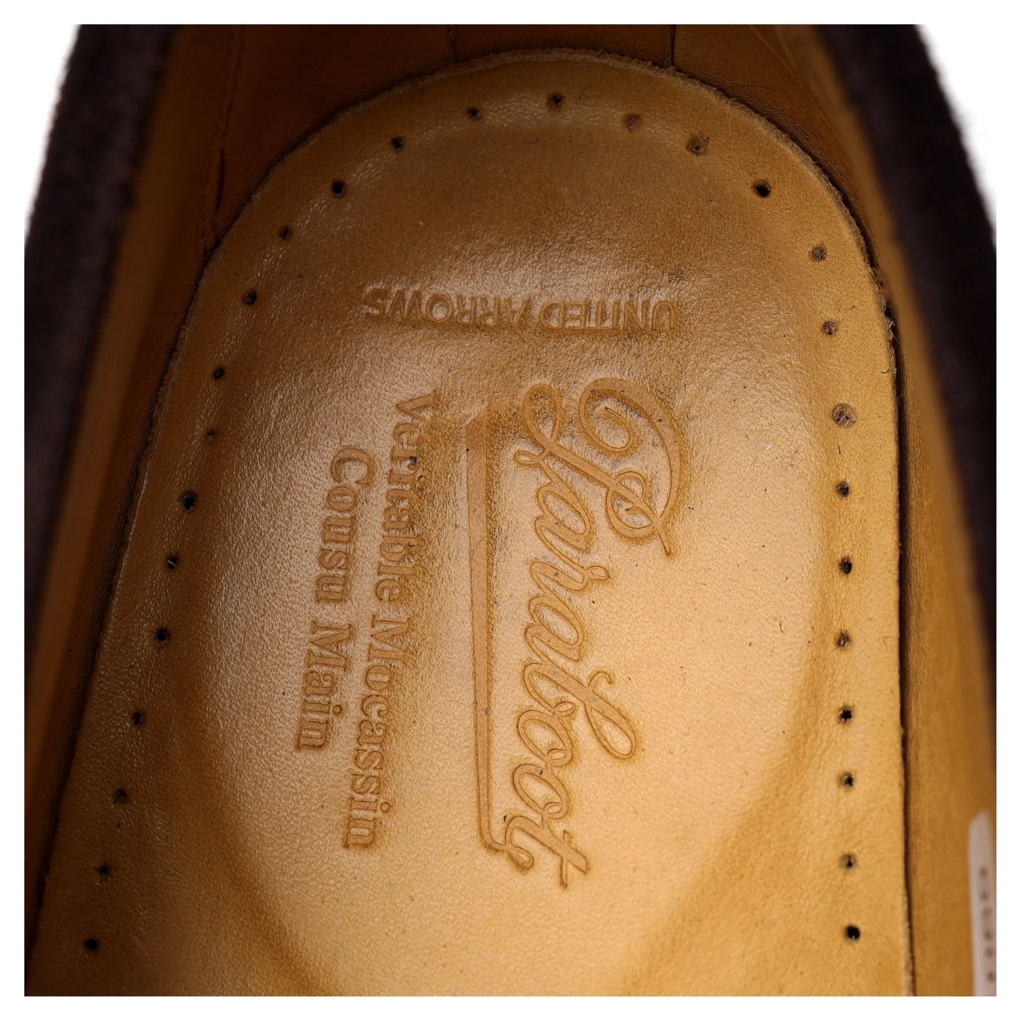 United Arrows 'Coraux' Dark Brown Suede Loafers UK 8.5