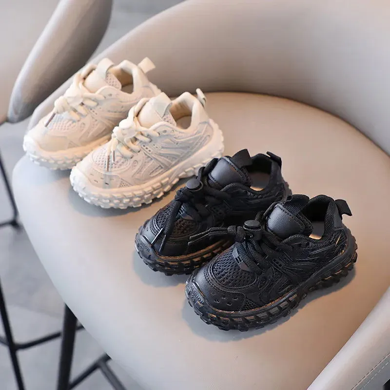 Versatile Breathable Mesh Thick Soled Sneakers
