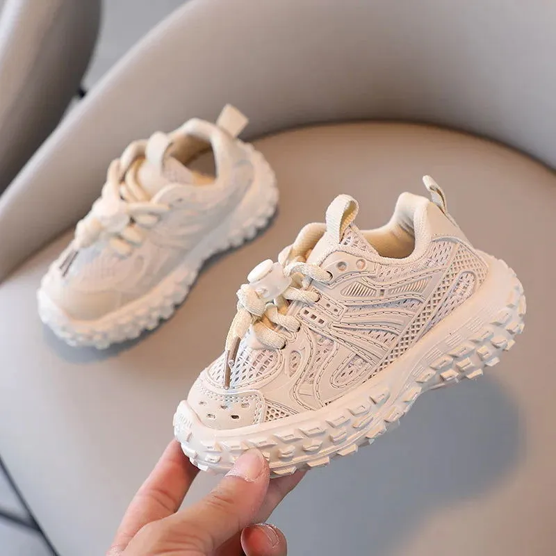 Versatile Breathable Mesh Thick Soled Sneakers