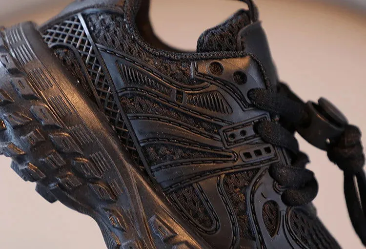 Versatile Breathable Mesh Thick Soled Sneakers
