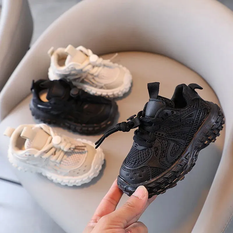 Versatile Breathable Mesh Thick Soled Sneakers