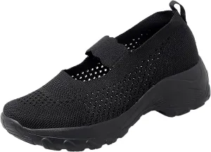 Women Casual Slip On Shoes Comfortable Walking Sneakers Lightweight Canvas Flats Non Slip Breathable Loafers
