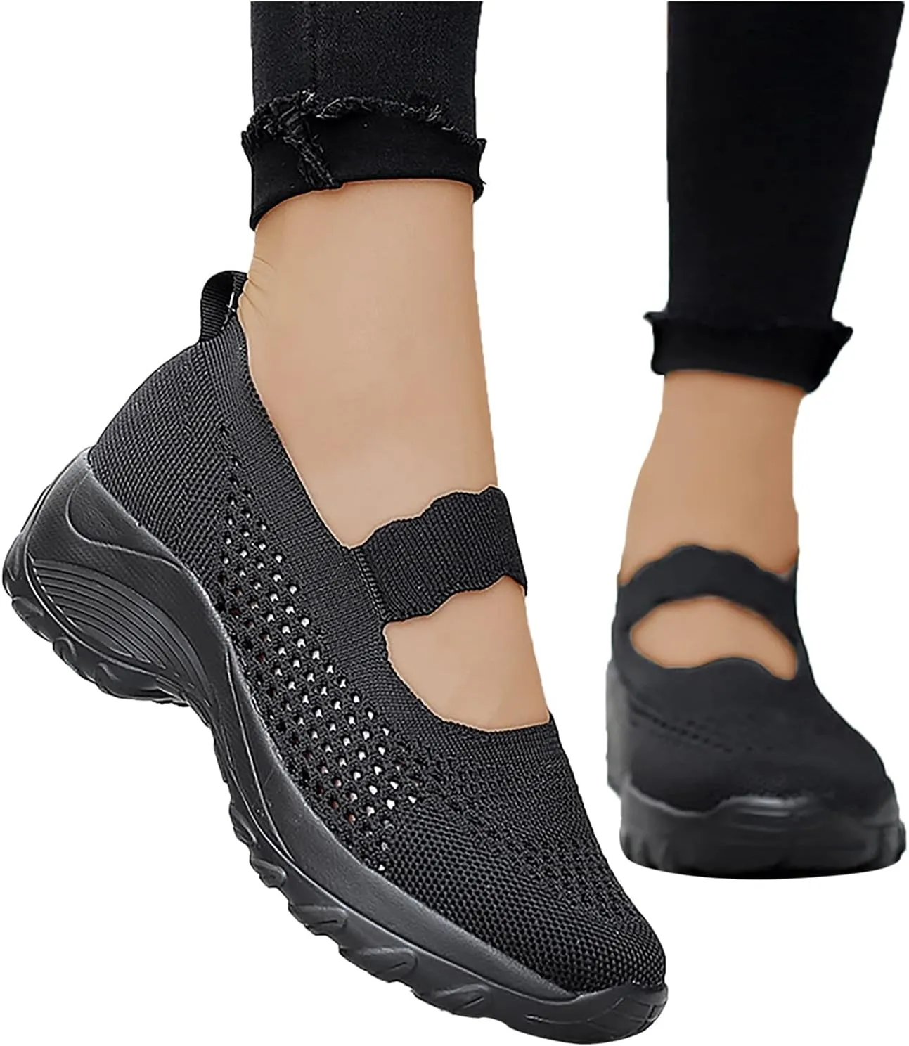Women Casual Slip On Shoes Comfortable Walking Sneakers Lightweight Canvas Flats Non Slip Breathable Loafers