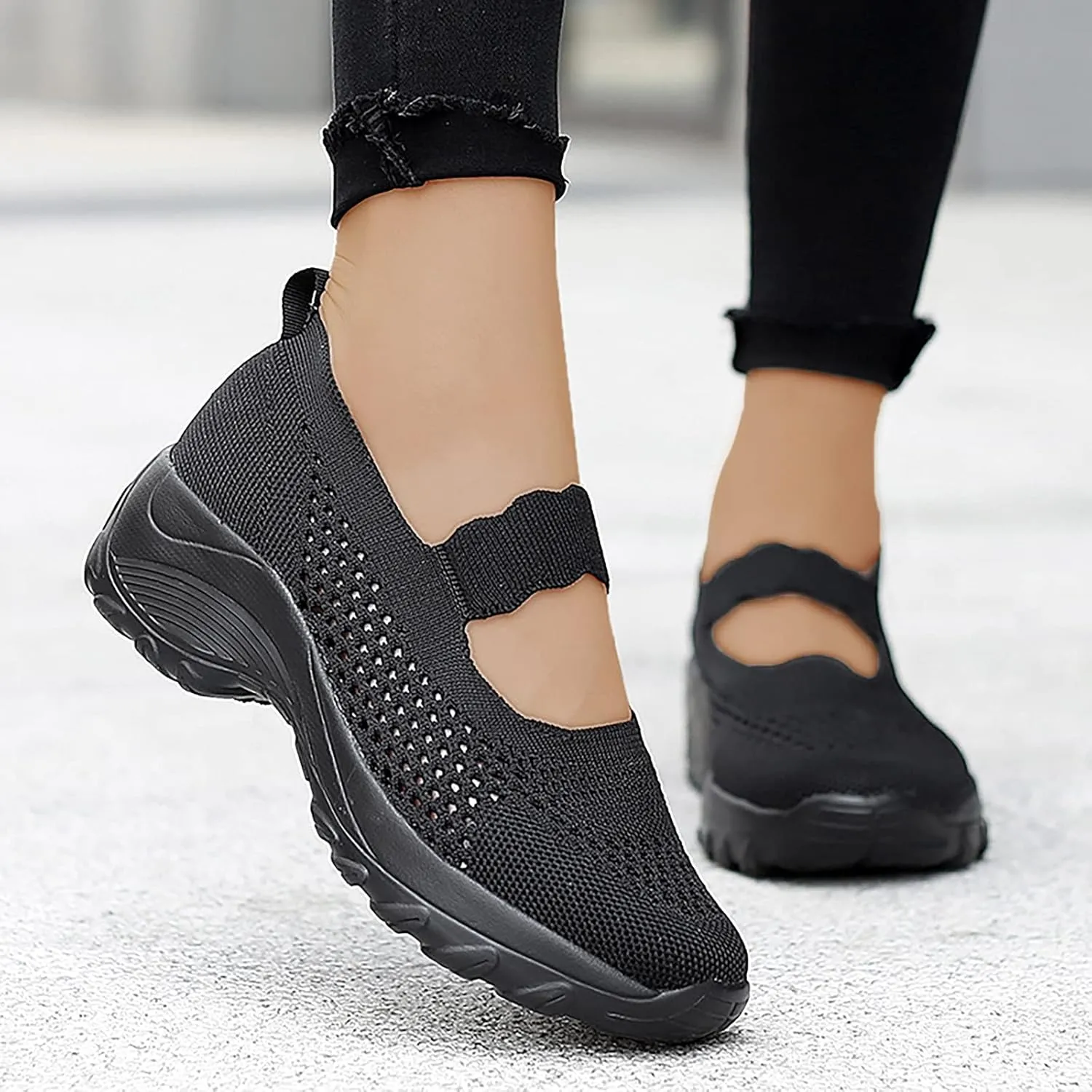 Women Casual Slip On Shoes Comfortable Walking Sneakers Lightweight Canvas Flats Non Slip Breathable Loafers