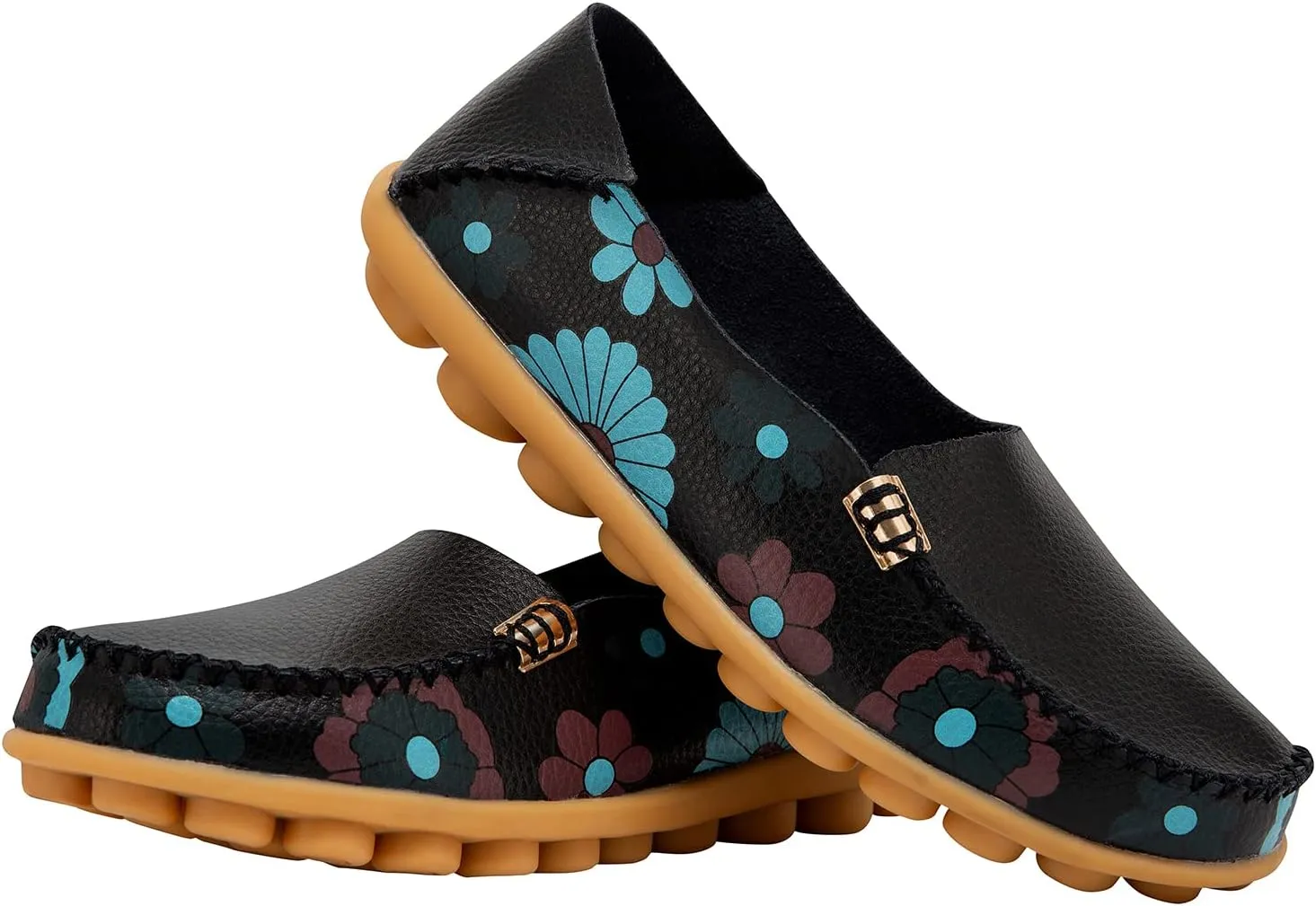 Women's Leather Loafers Comfortable Flat Shoes