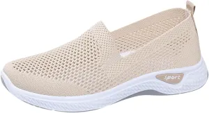 Womens Orthopedic Slip On Loafers with Arch Support Comfortable Walking Shoes Casual Sneakers Plantar Fasciitis Relief Foot Pain Diabetic Feet