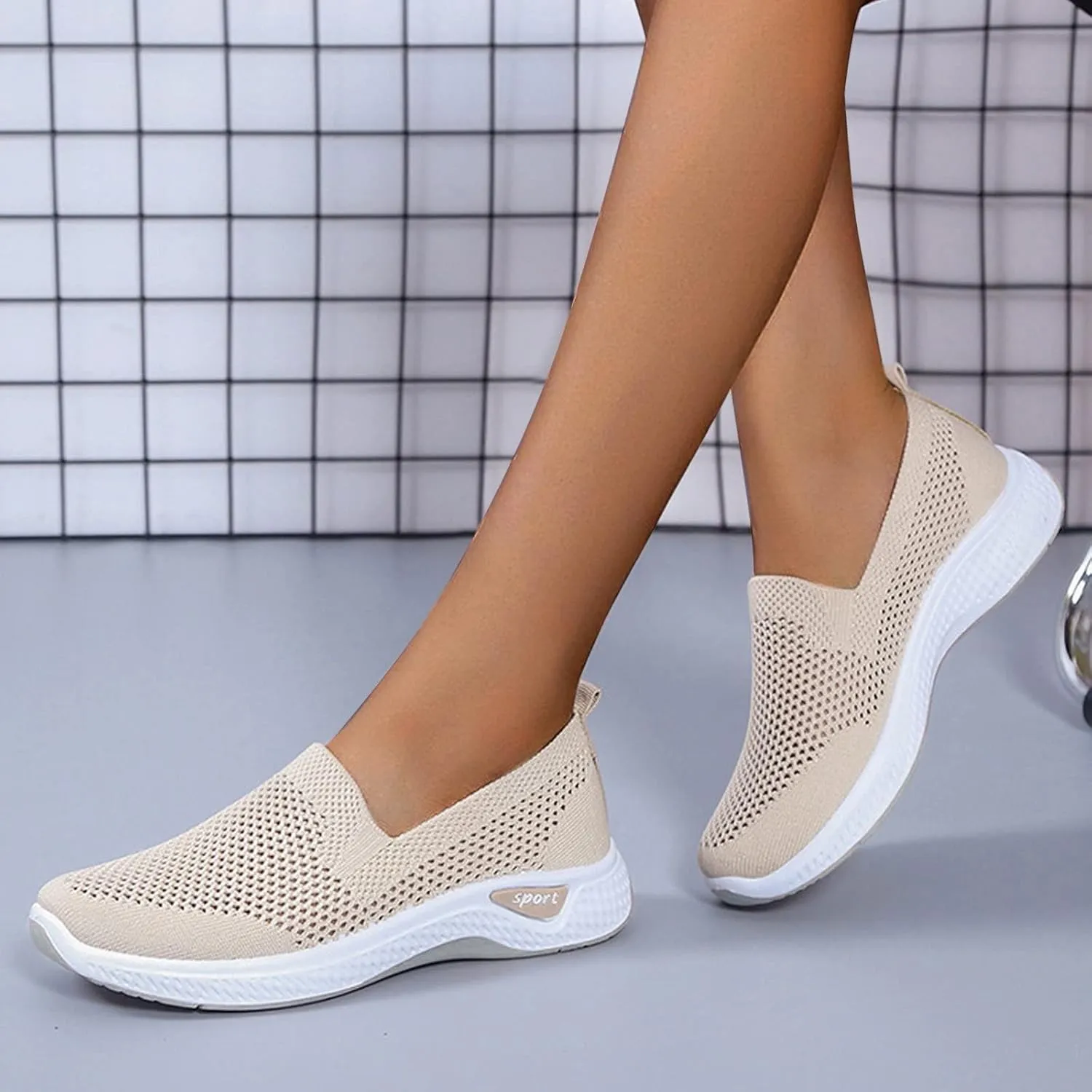 Womens Orthopedic Slip On Loafers with Arch Support Comfortable Walking Shoes Casual Sneakers Plantar Fasciitis Relief Foot Pain Diabetic Feet